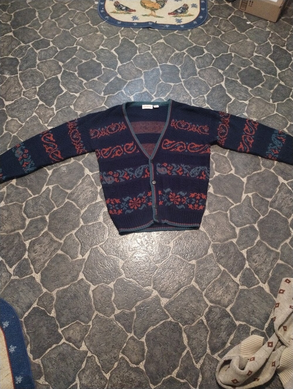 CAMPUS Mens v neck button up sweater VINTAGE